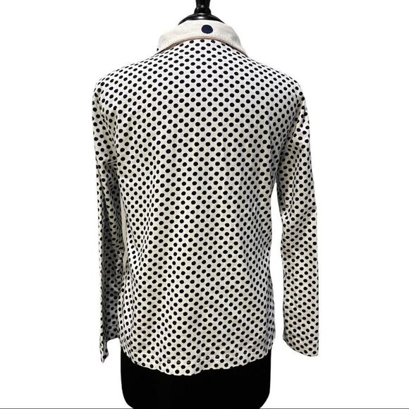 Boden Polka Dot Long Sleeve Flannel Pajama Top Sz XS - Picture 6 of 12